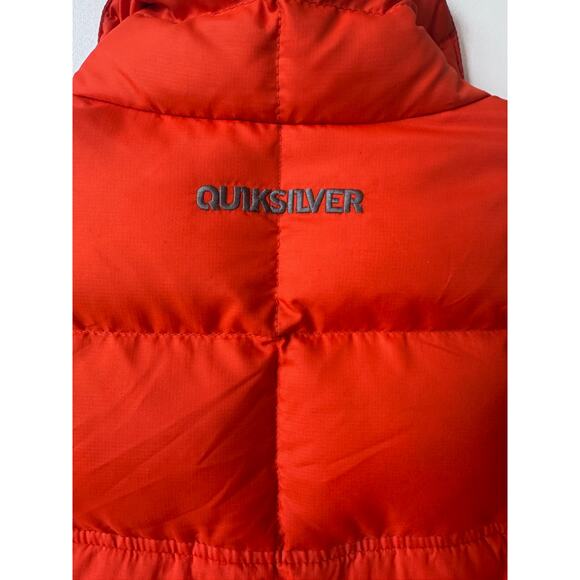 Quicksilver Ghost Tree Orange Down Puffer Jacket LARGE - Picture 4 of 6